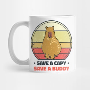 World Wildlife Day Capybara Animal Welfare Retro Wildlife Mug